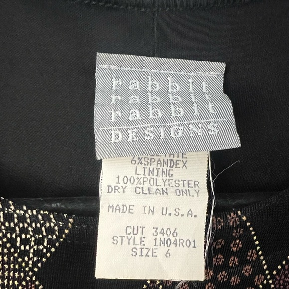 Vintage “Rabbit Rabbit” Harlequin Maxi Dress | 90s - Picture 3 of 6